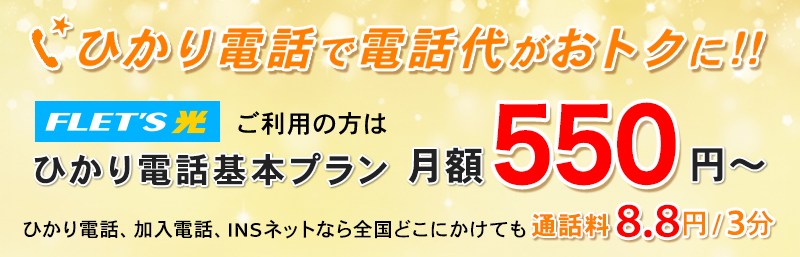 ひかり電話｜ひかり電話で電話代がおトク！